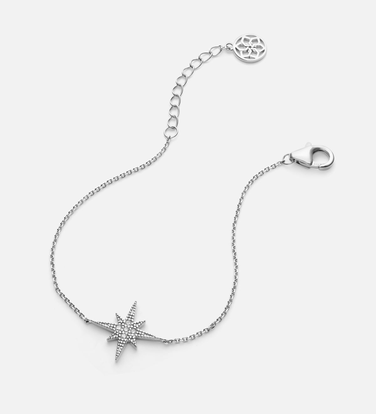 Starburst Bracelet in Rhodium Plating on 925 Silver - Ash & Harry