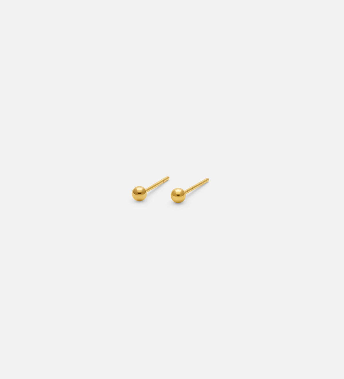Ball Studs in 18k Gold Plating on 925 Silver - Ash & Harry