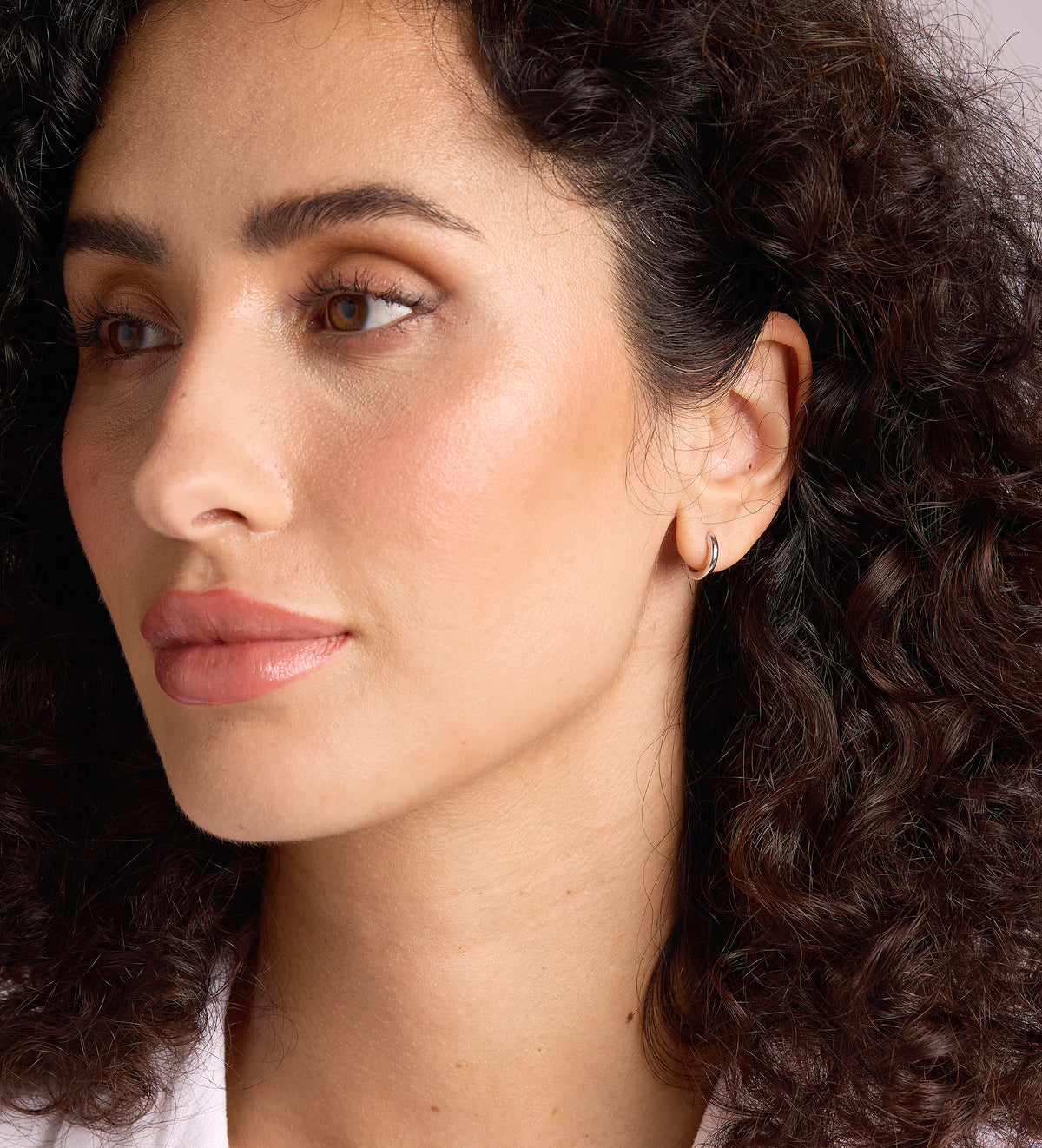 Classic Huggie Hoops in Rhodium Plating on 925 Silver - Ash & Harry