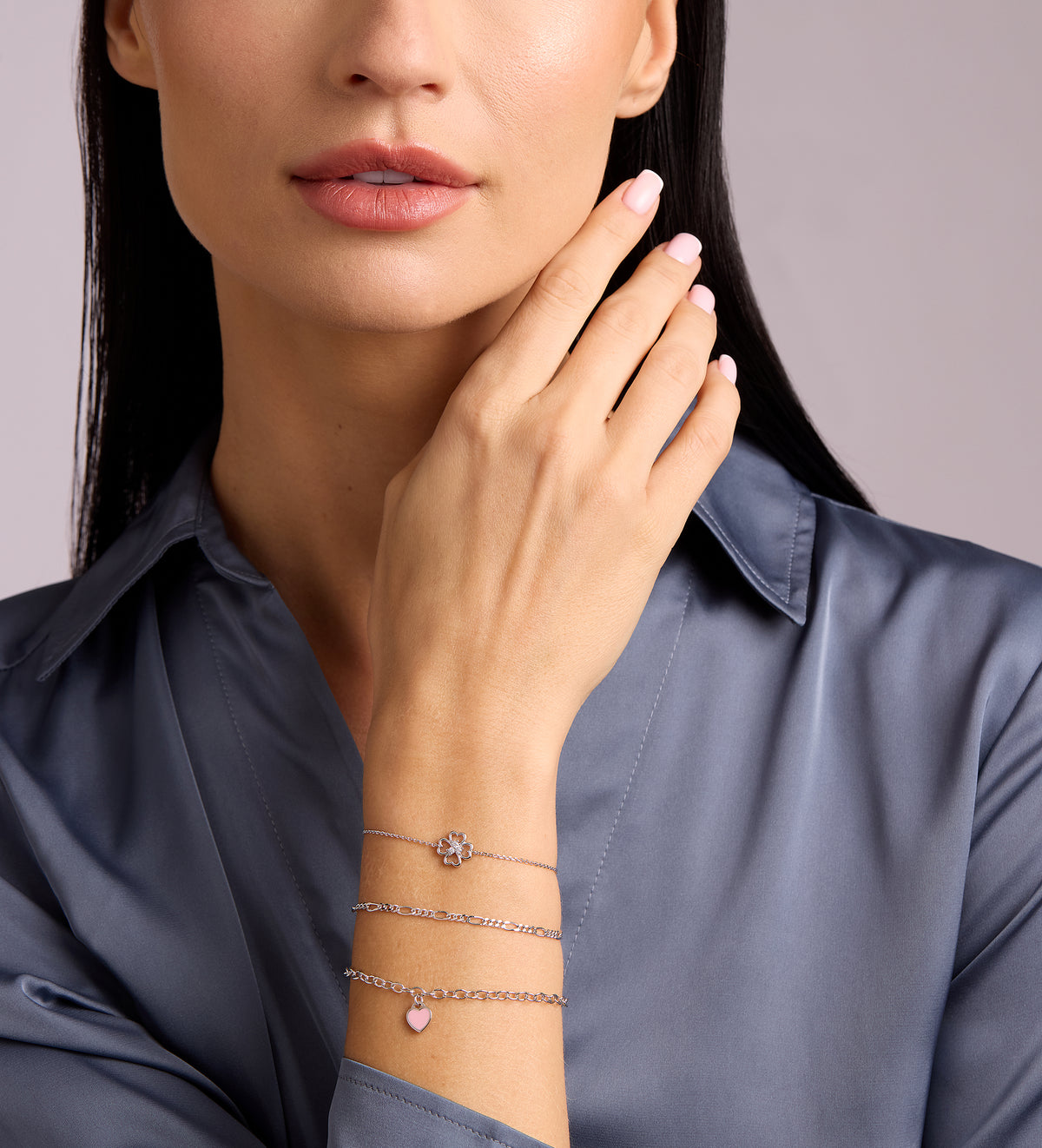 Figaro Bracelet in Rhodium Plating on 925 Silver - Ash & Harry