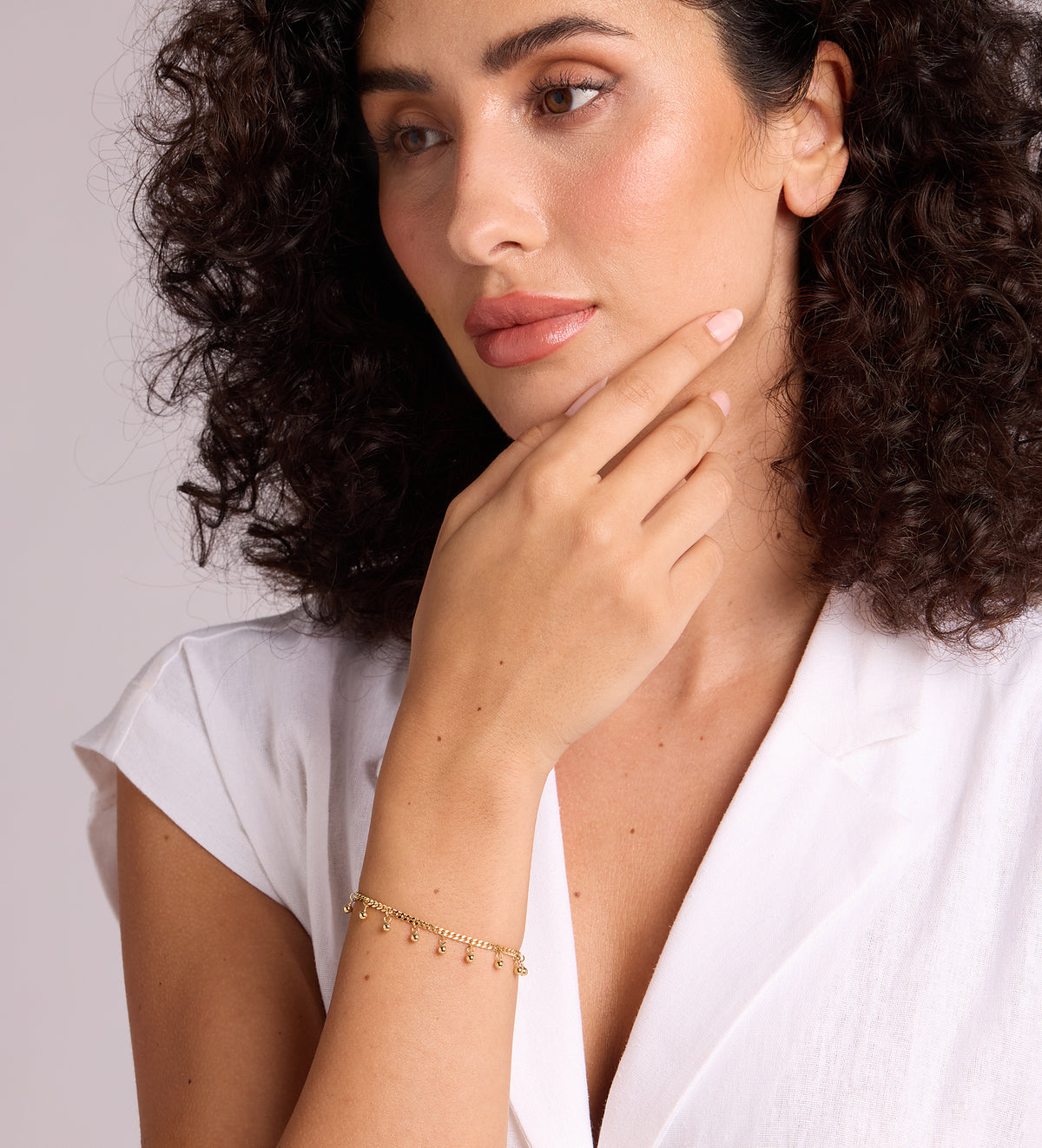 Dangling Dotted Bracelet in 18k Gold Plating on 925 Silver - Ash & Harry