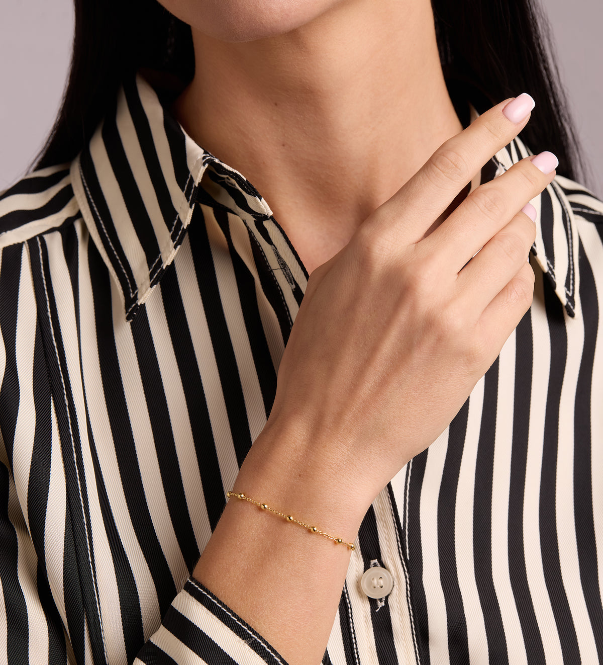 Dotted Chain Bracelet in 18k Gold Plating on 925 Silver - Ash & Harry