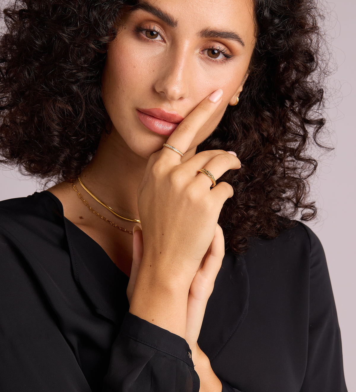Half Infinity Band in 18k Gold Plating on 925 Silver - Ash & Harry