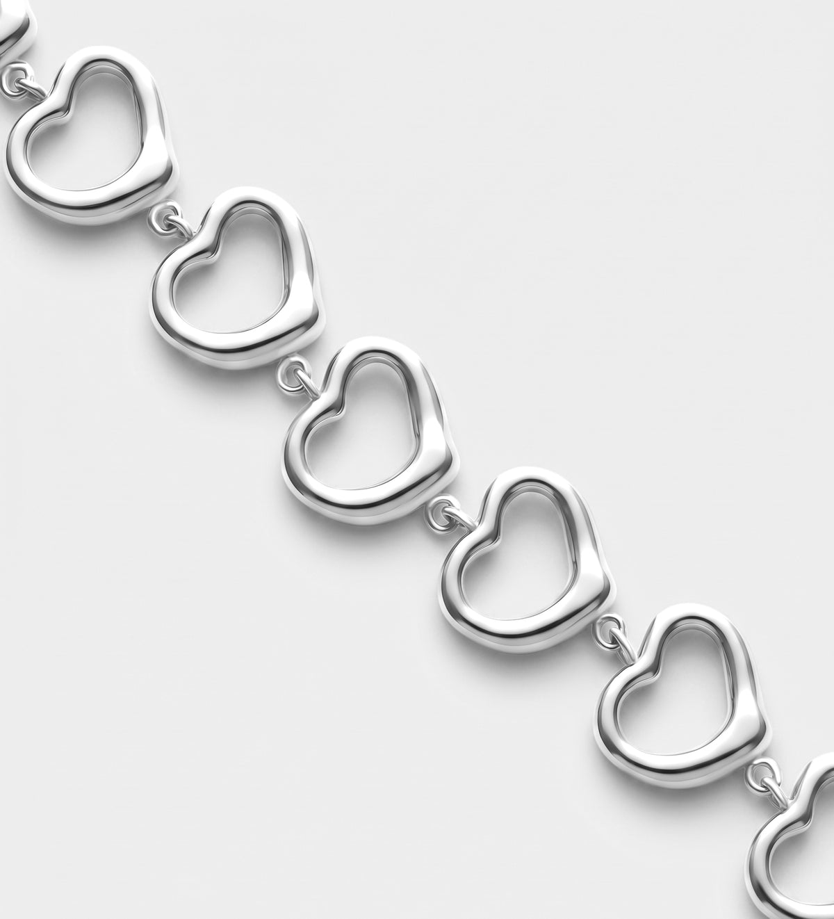 Aura Hearts Bracelet in Silver - Ash & Harry