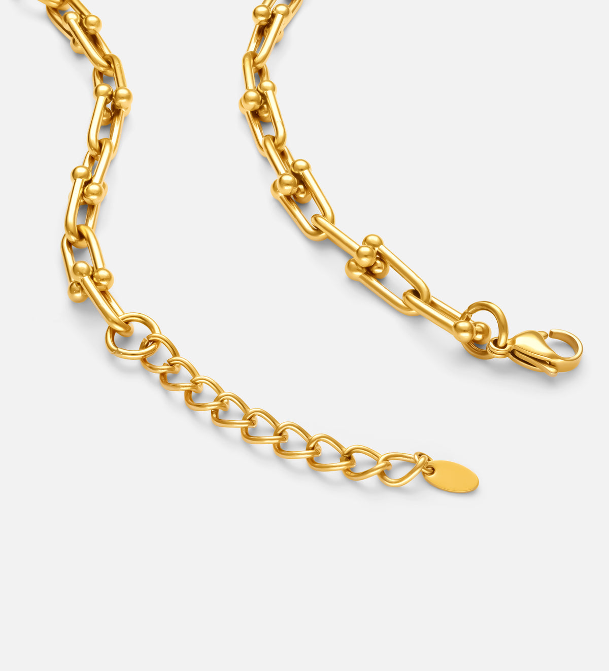 Bold Orb Linked Chain Necklace in Gold - Ash & Harry