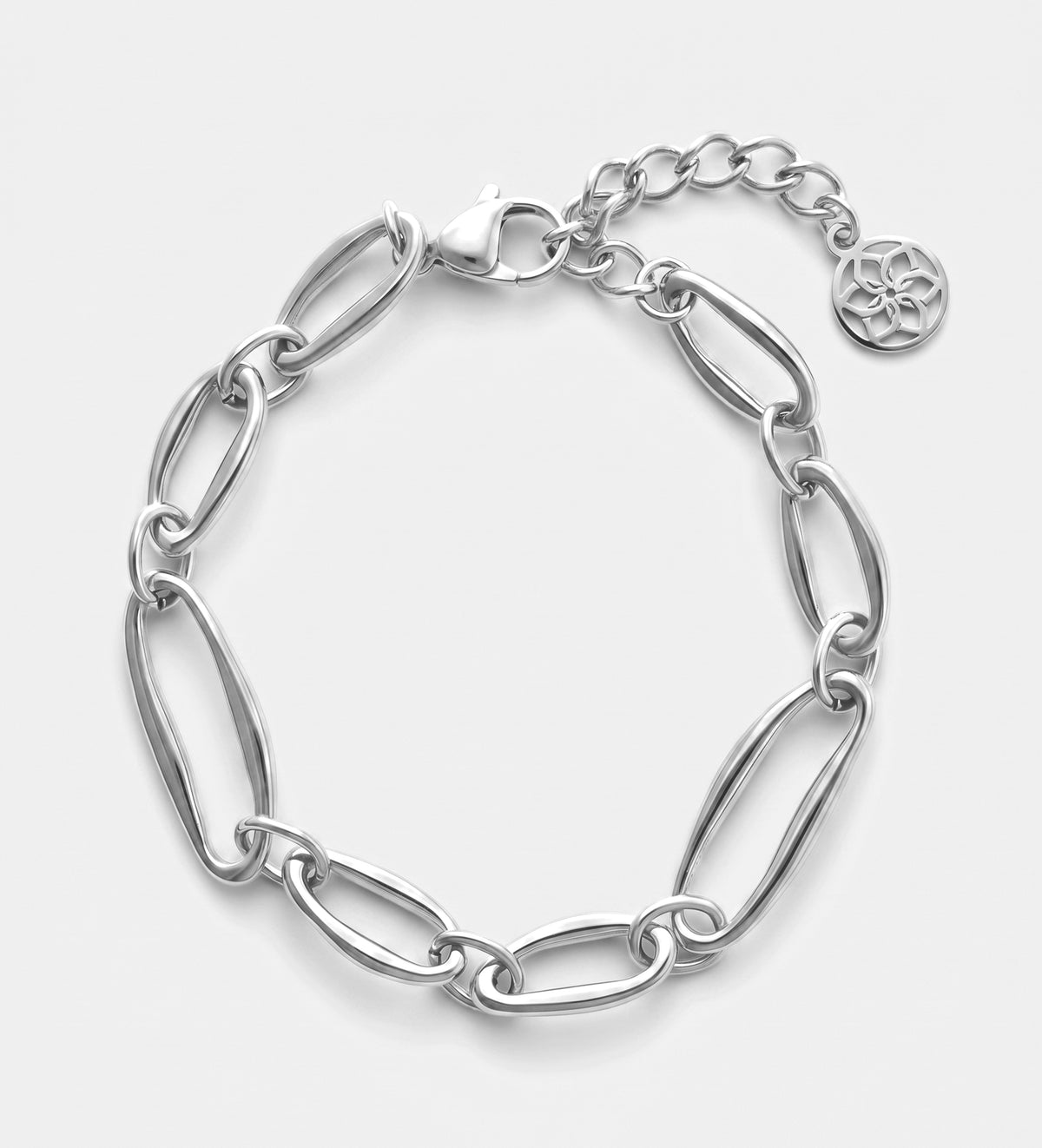 Bold Paperclip Link Bracelet in Silver - Ash & Harry