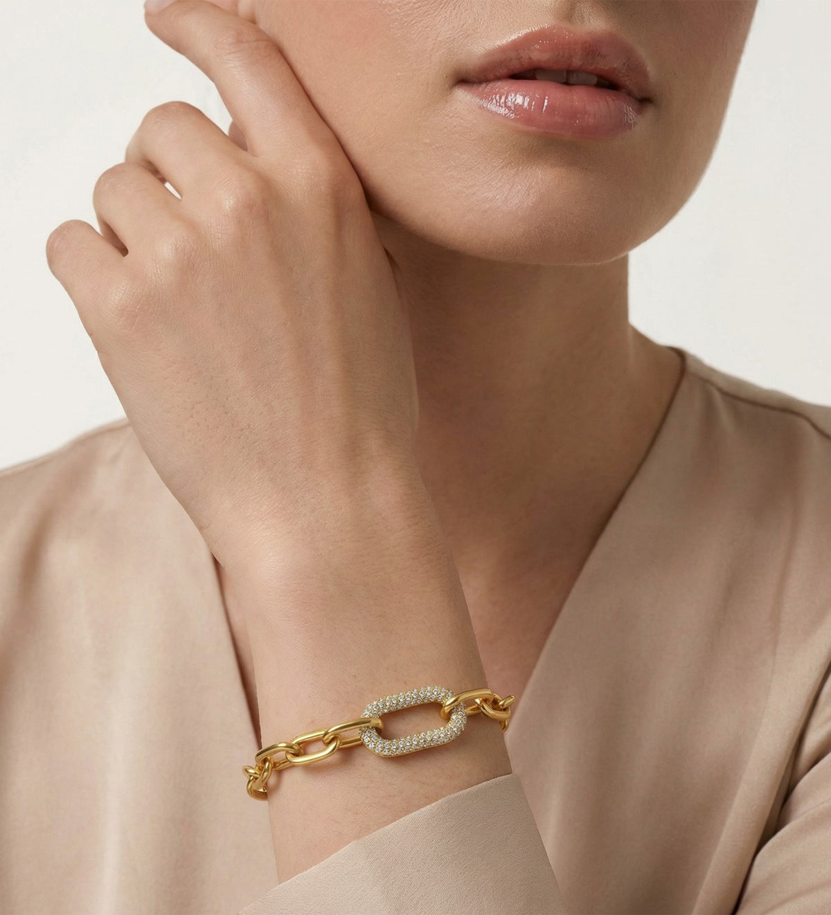 Bold Crystal Link Bracelet - Ash & Harry