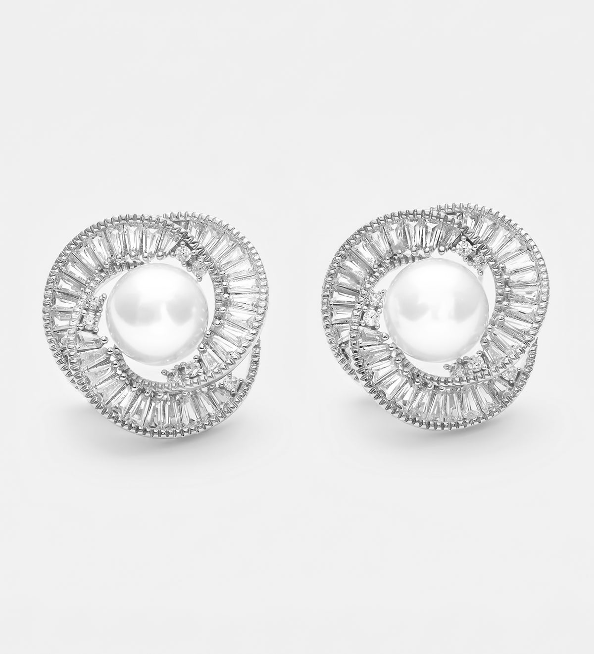 Celestial Pearl Studs With Pearl and Simulated Diamonds - Ash & Harry