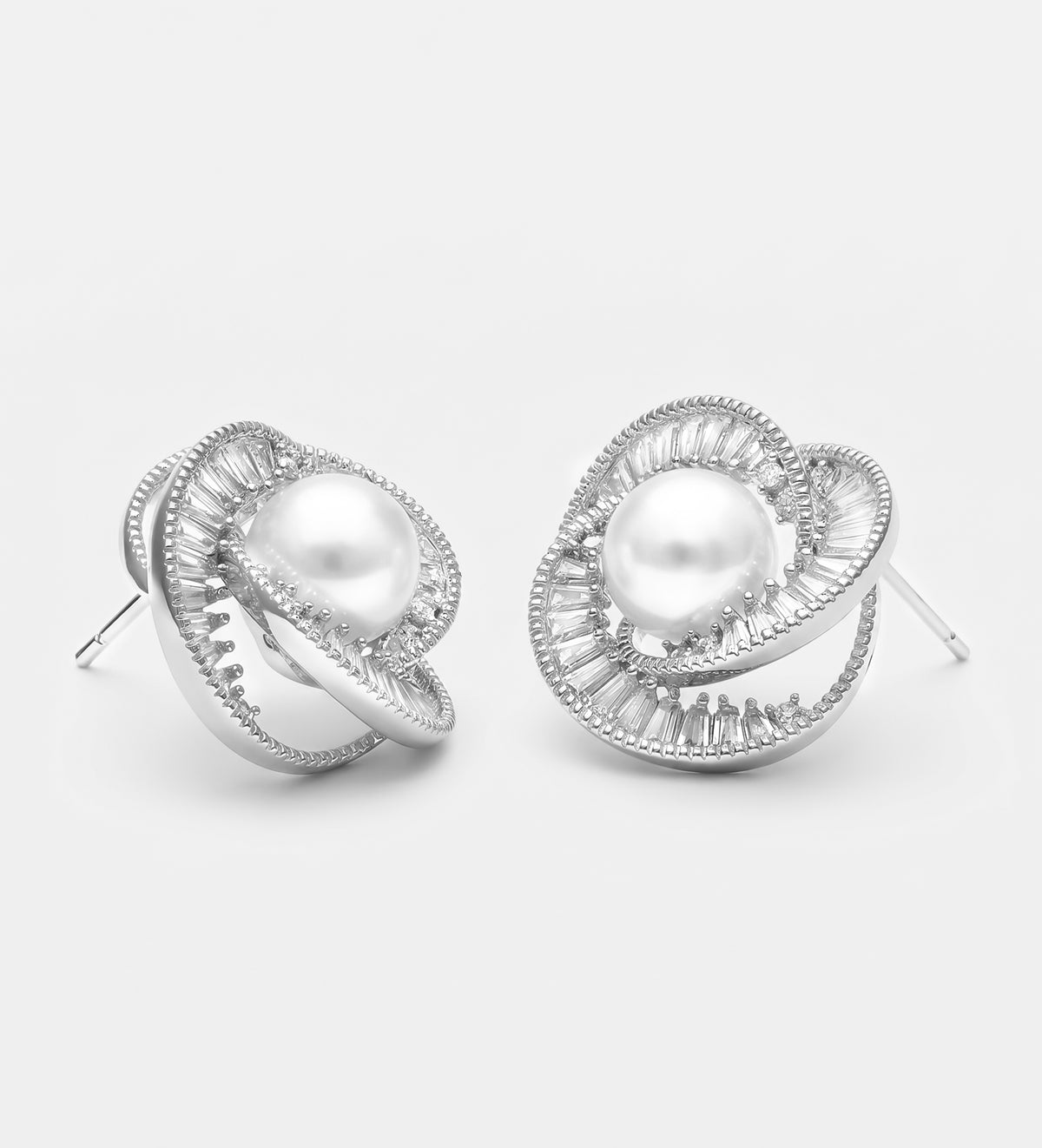 Celestial Pearl Studs With Pearl and Simulated Diamonds - Ash & Harry