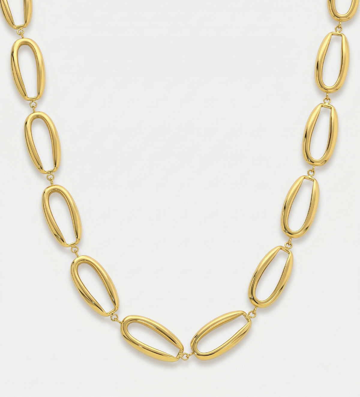 Ellipse Link Chain in Gold - Ash & Harry