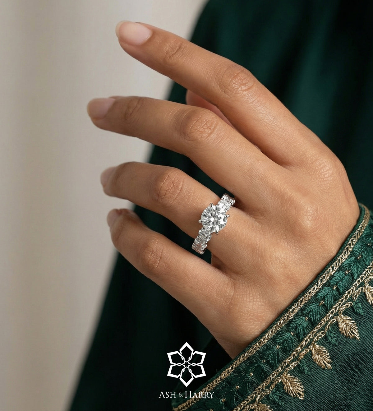 Eternal Solitaire Ring in 925 Silver with High Quality Simulated Diamonds - Ash & Harry