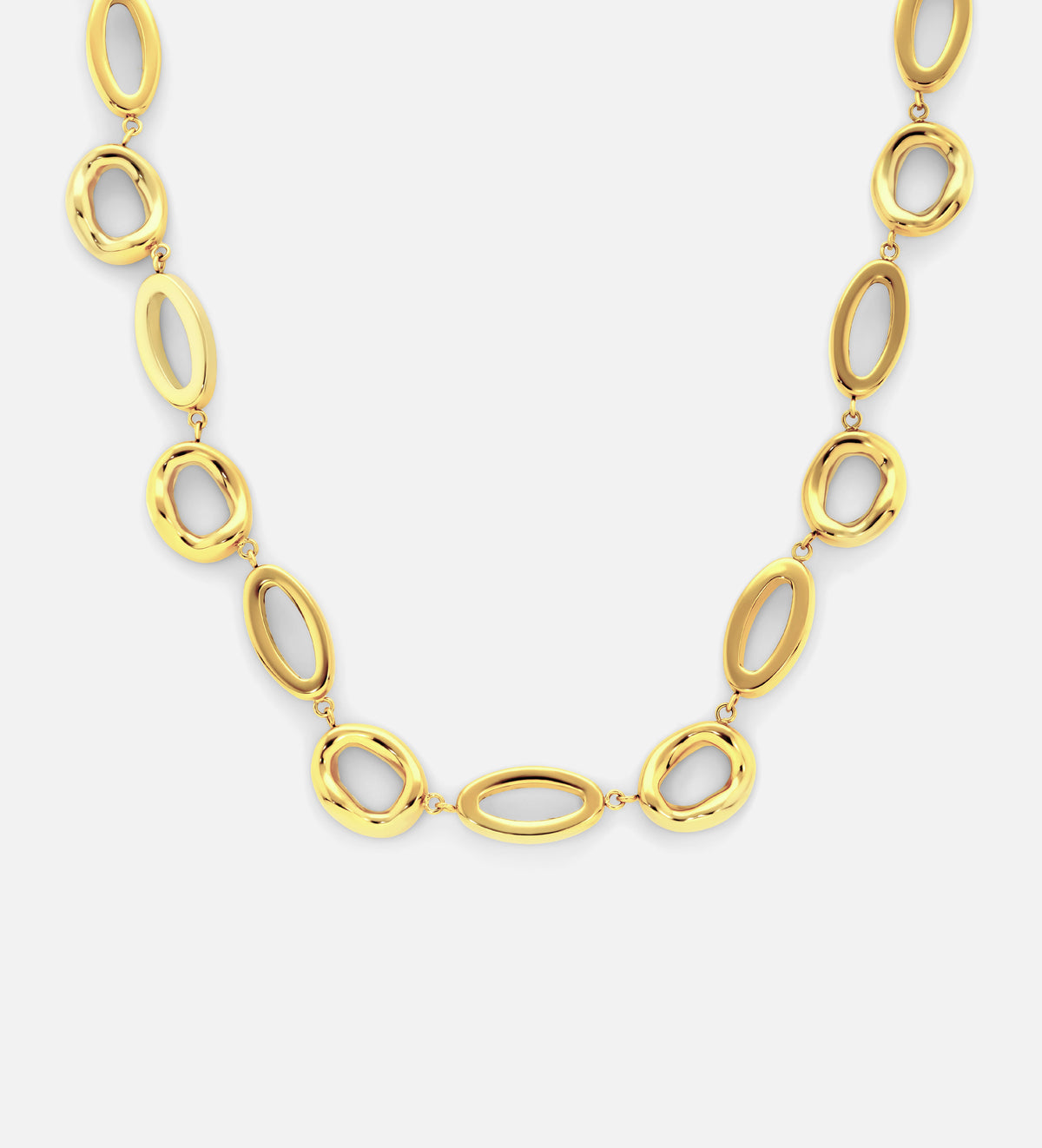 Fluid Pebble Necklace in Gold - Ash & Harry