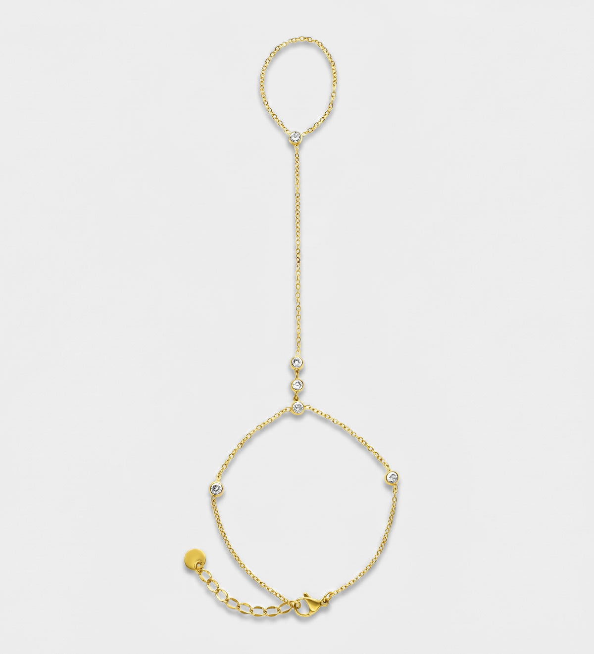 Glow Drop Hand Chain in Gold - Ash & Harry