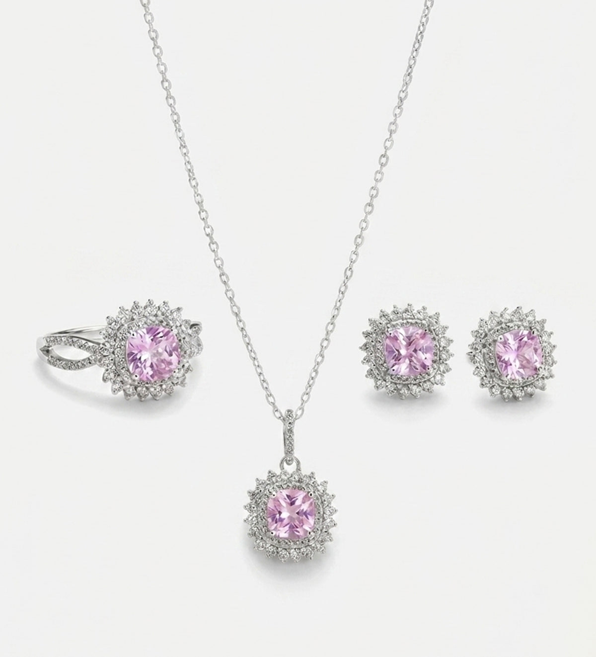 La Rosélle Crown Full Set in Silver - 3 Items - Ash & Harry
