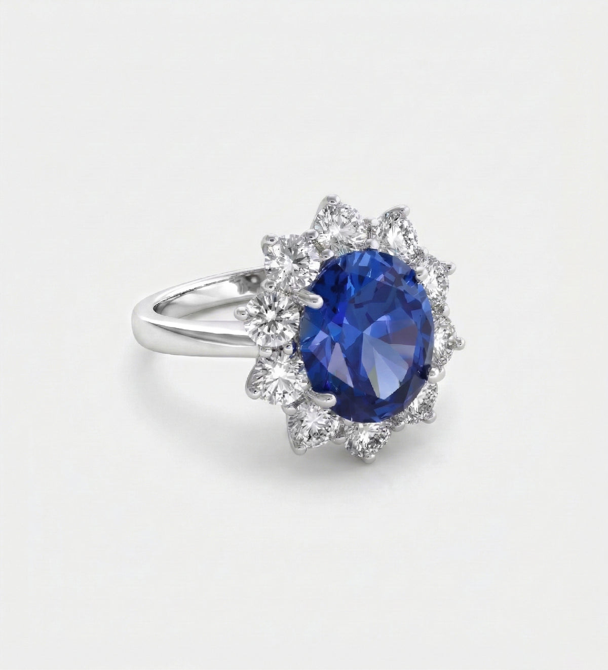 Majestic Sapphire Ring in 925 Silver High Quality Simulated Diamonds and Sapphire Stone - Ash & Harry