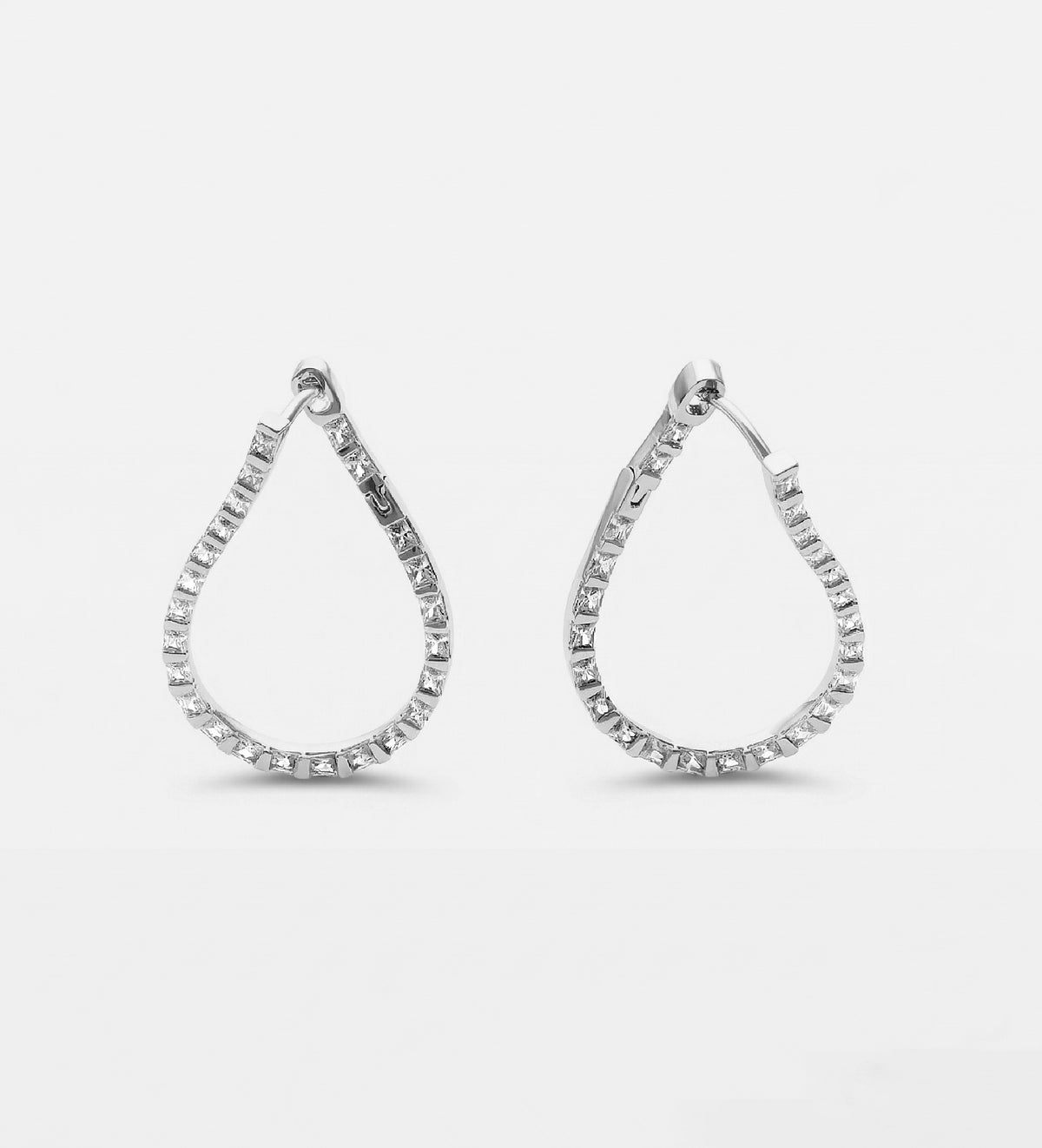 Minimalist Twisted Hoops With High Quality Simulated Diamonds - Ash & Harry