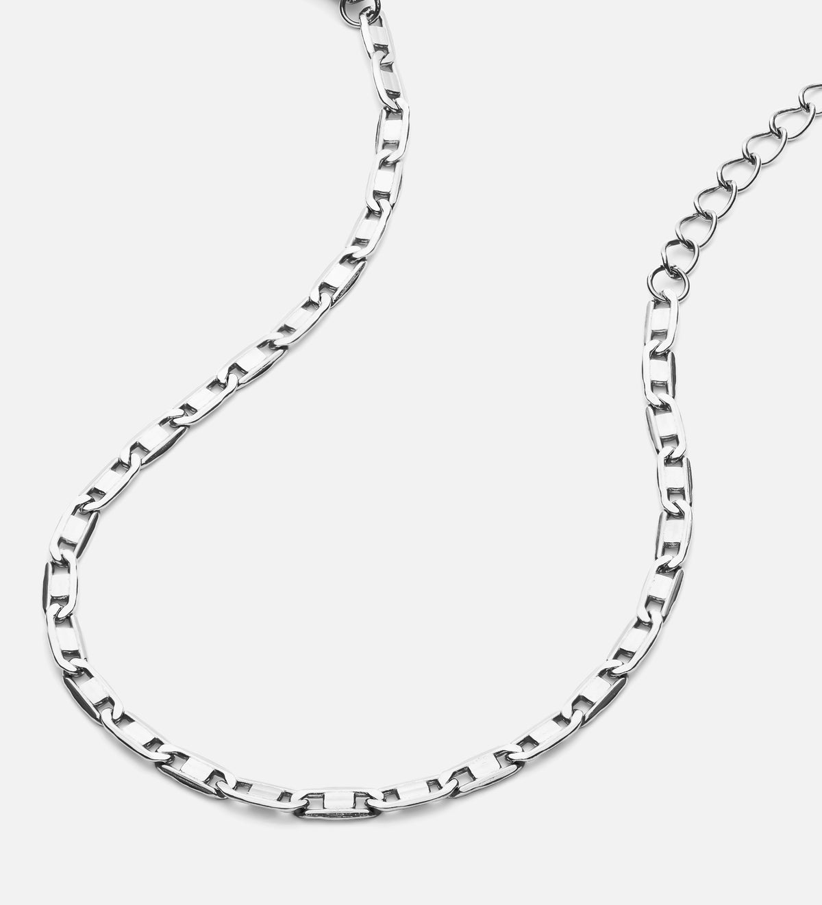 Anchor Chain Bracelet in Rhodium Plating on 925 Silver - Ash & Harry