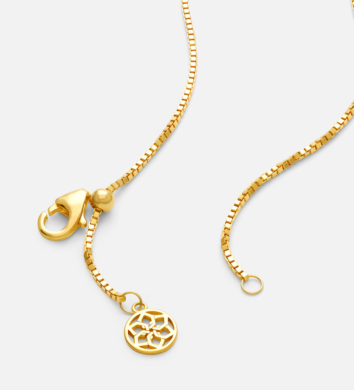 Box Chain Necklace in 18k Gold Plating on 925 Silver - Ash & Harry