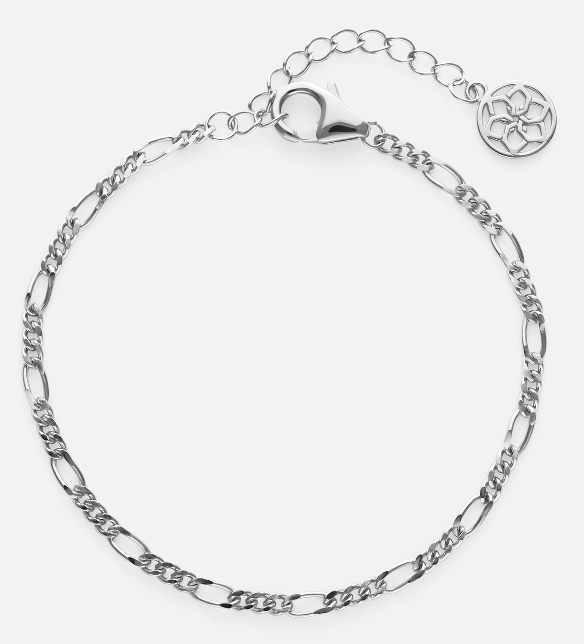 Figaro Bracelet in Rhodium Plating on 925 Silver - Ash & Harry