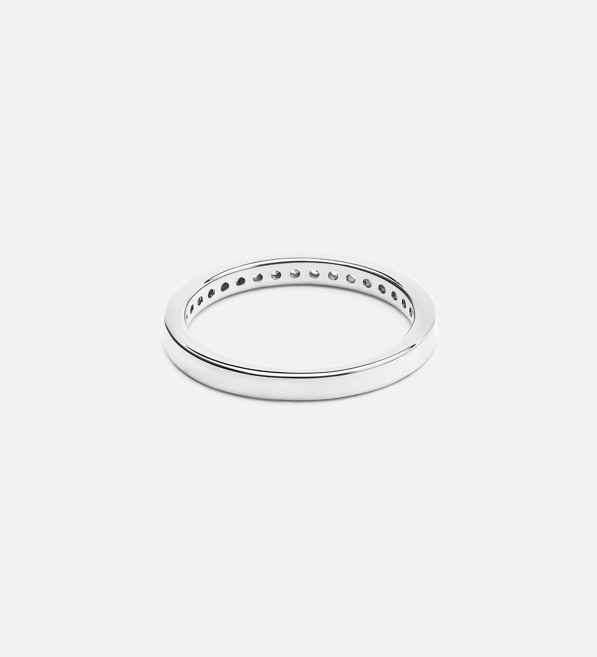 Half Infinity Band in Rhodium Plating on 925 Silver - Ash & Harry