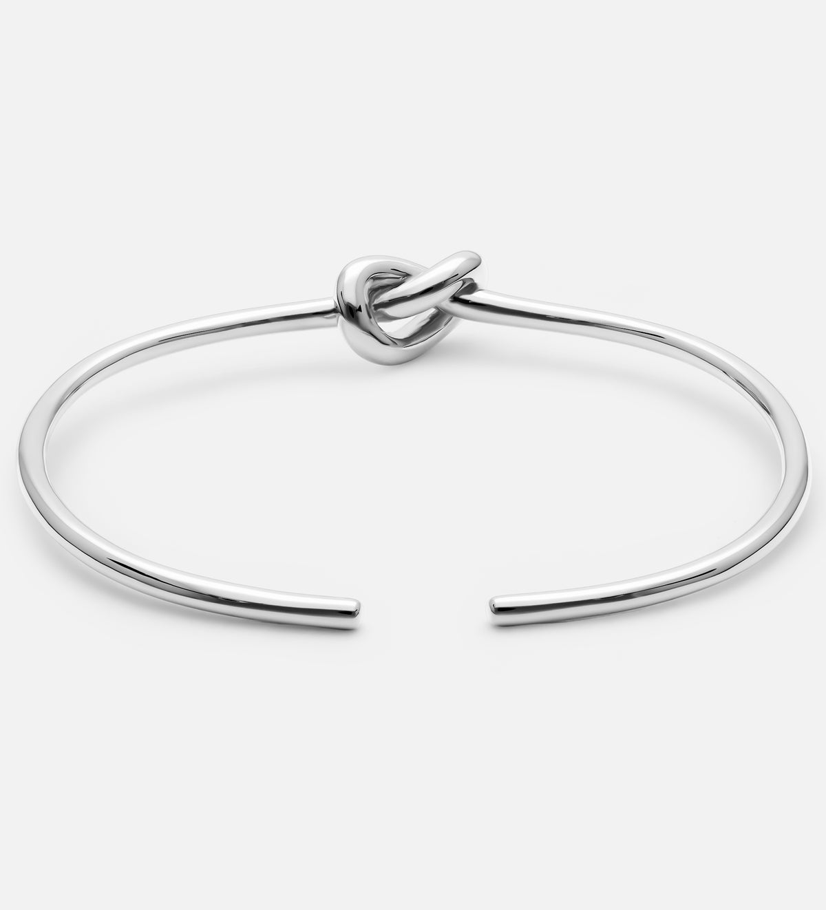 Knot Cuff Bracelet in Rhodium Plating on 925 Silver - Ash & Harry