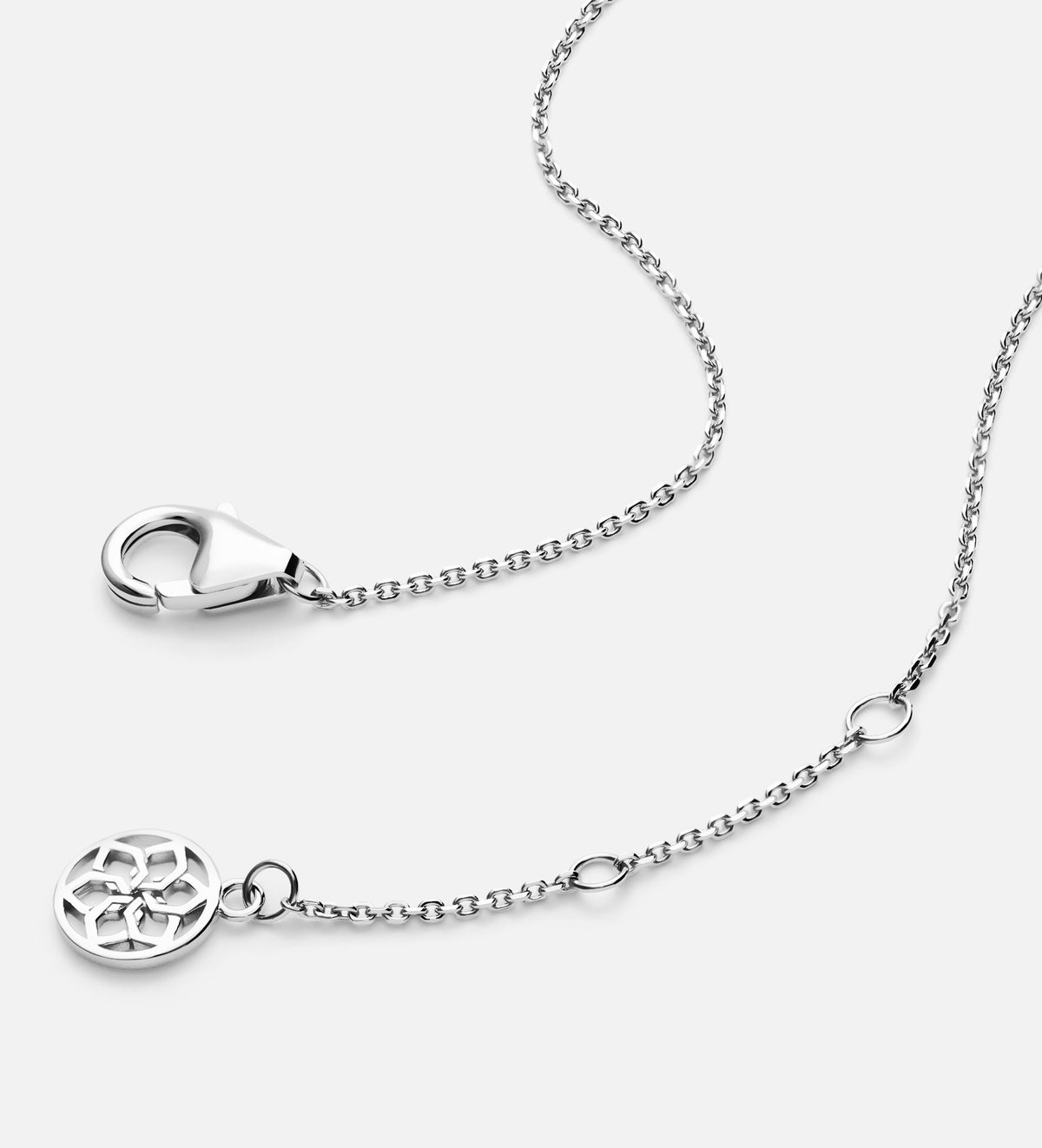 Mini Infinity Pave Necklace in Rhodium Plating on 925 Silver - Ash & Harry