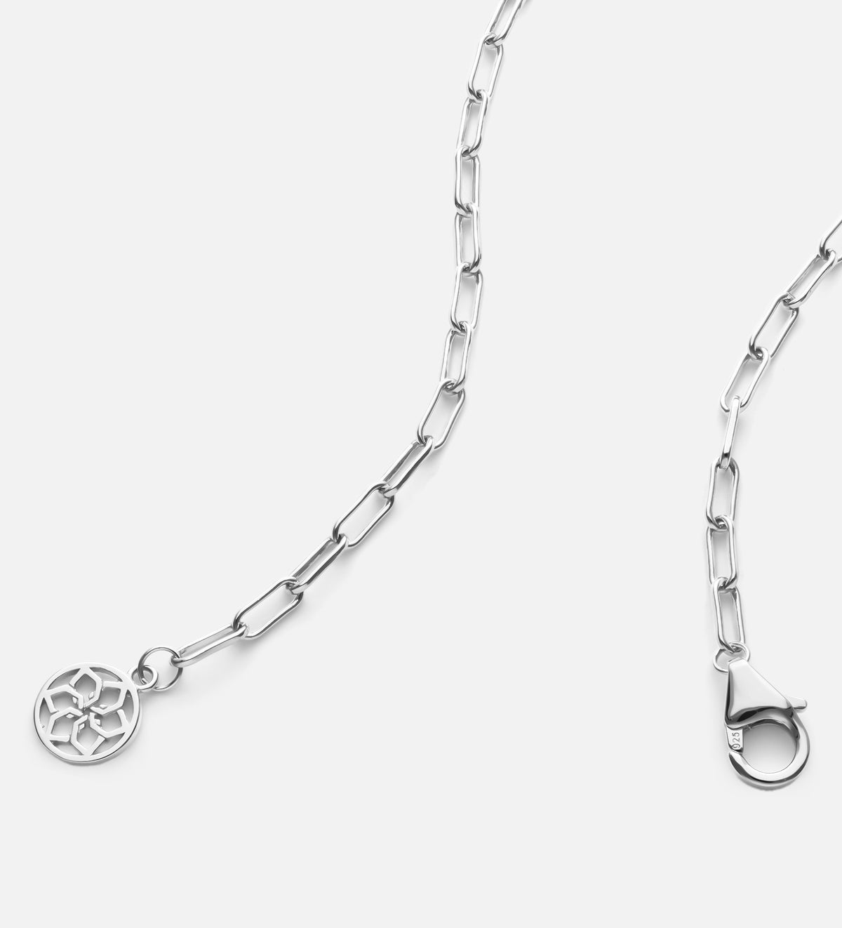 Paperclip Bracelet in Rhodium Plating on 925 Silver - Ash & Harry