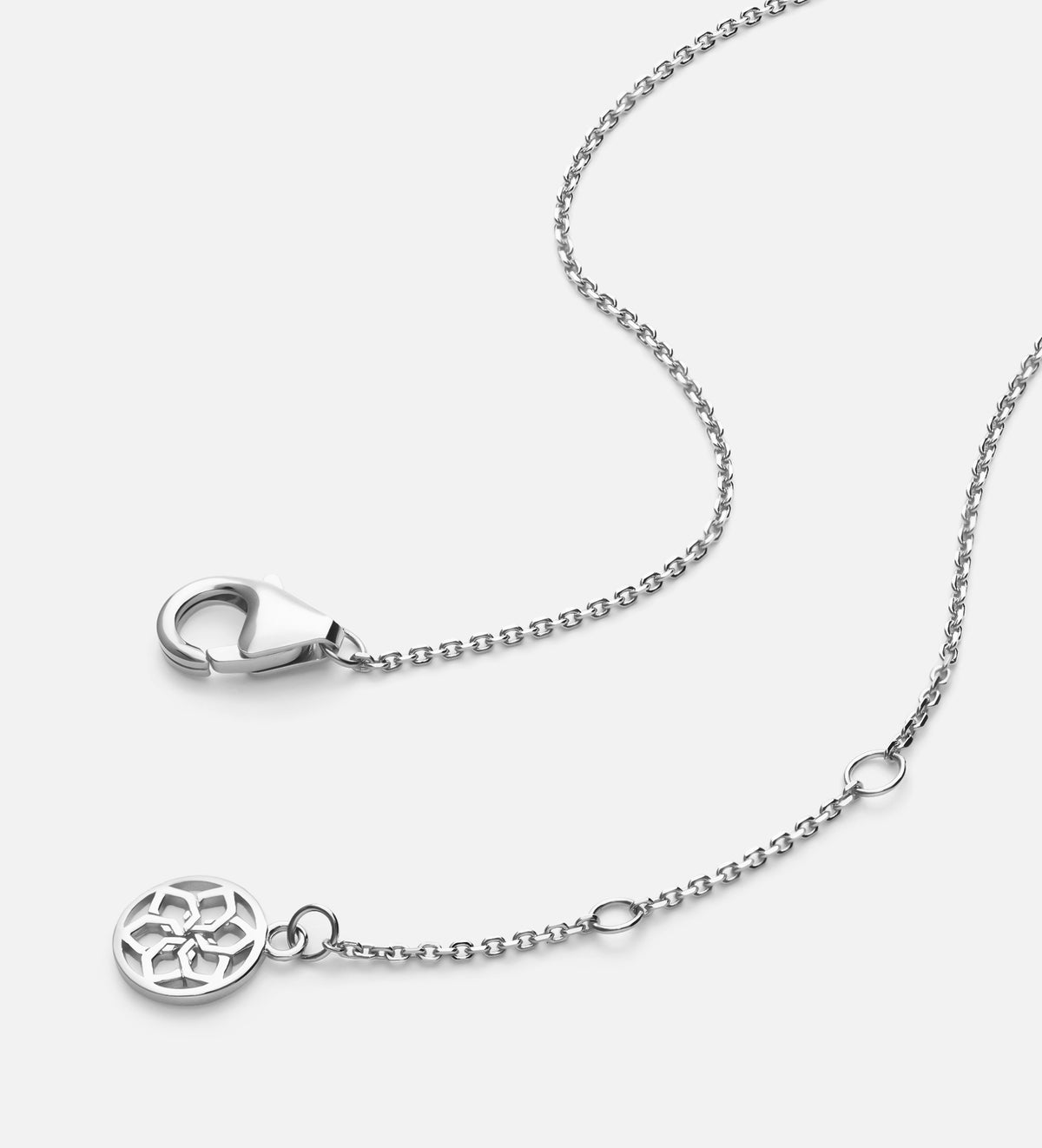 Pave Butterfly Silhouette Necklace in Rhodium Plating on 925 Silver - Ash & Harry