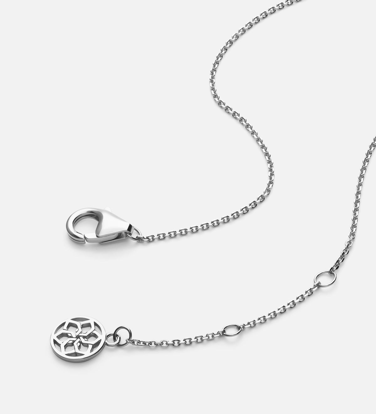Pearl Heart Embrace Necklace in Rhodium Plating on 925 Silver - Ash & Harry