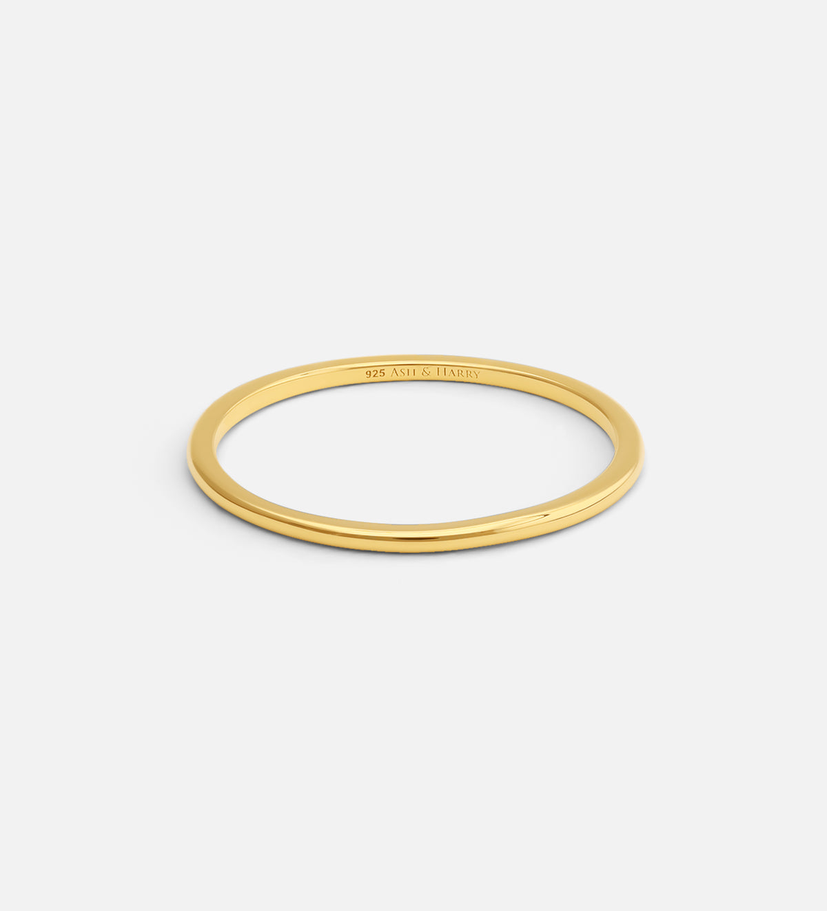 Thin Stacker Ring in 18k Gold Plating on 925 Silver - Ash & Harry