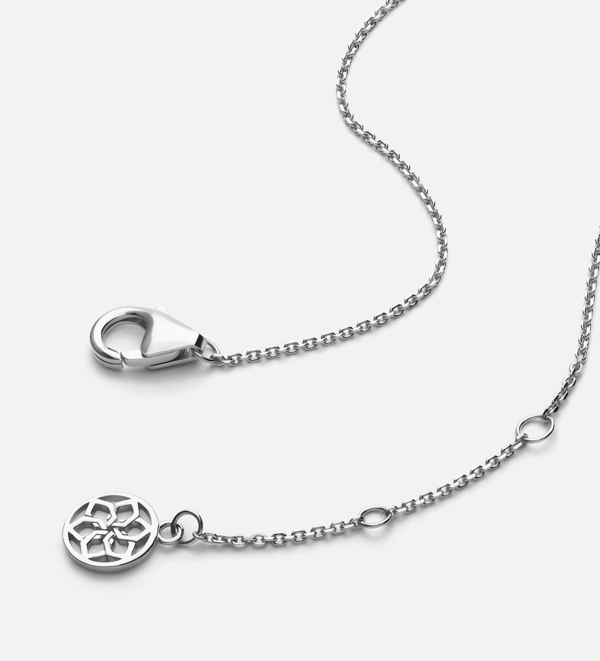 Triple Ring Necklace in Rhodium Plating on 925 Silver - Ash & Harry