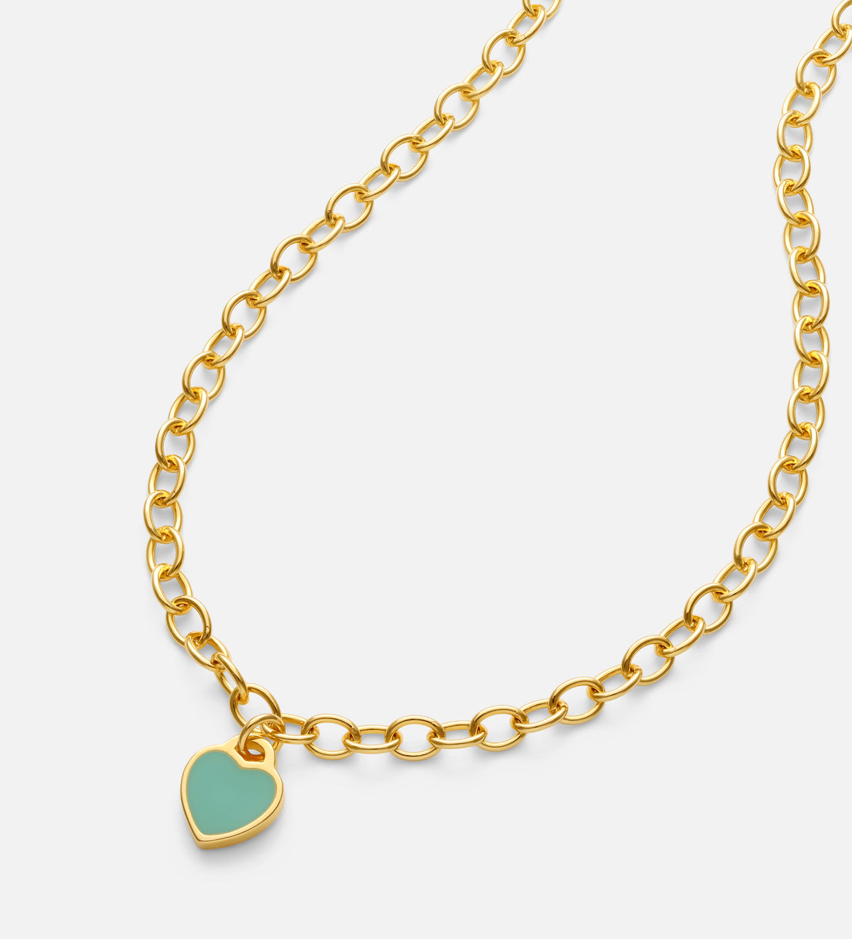 Turquoise Heart Chain Bracelet in 18k Gold Plating on 925 Silver - Ash & Harry