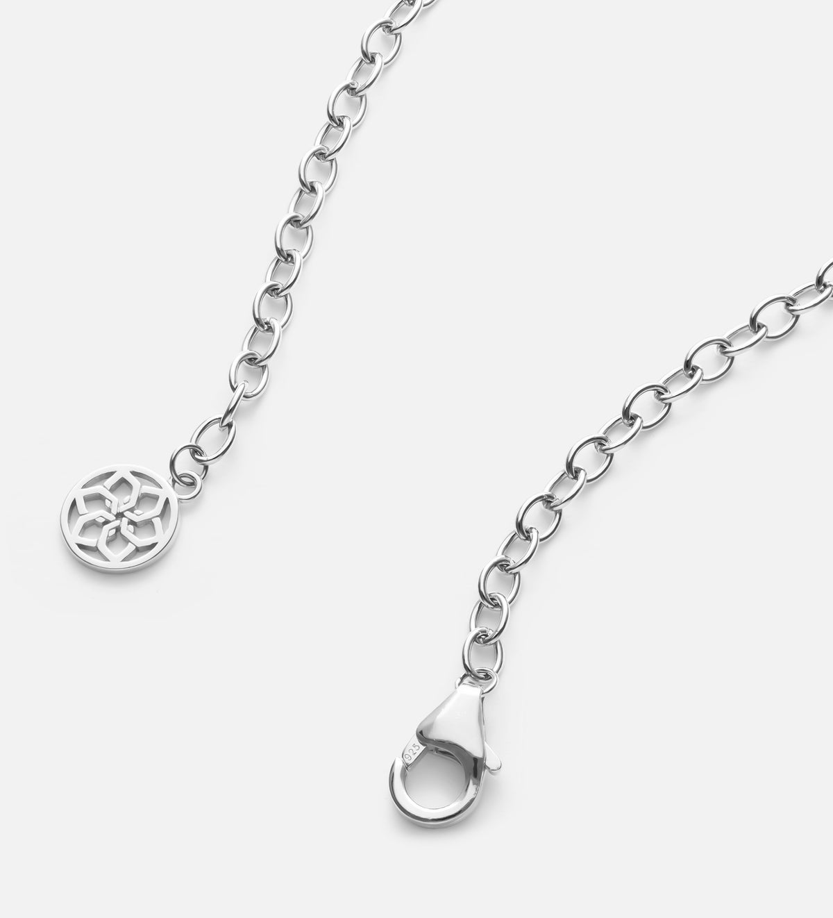 Turquoise Heart Chain Bracelet in Rhodium Plating on 925 Silver - Ash & Harry