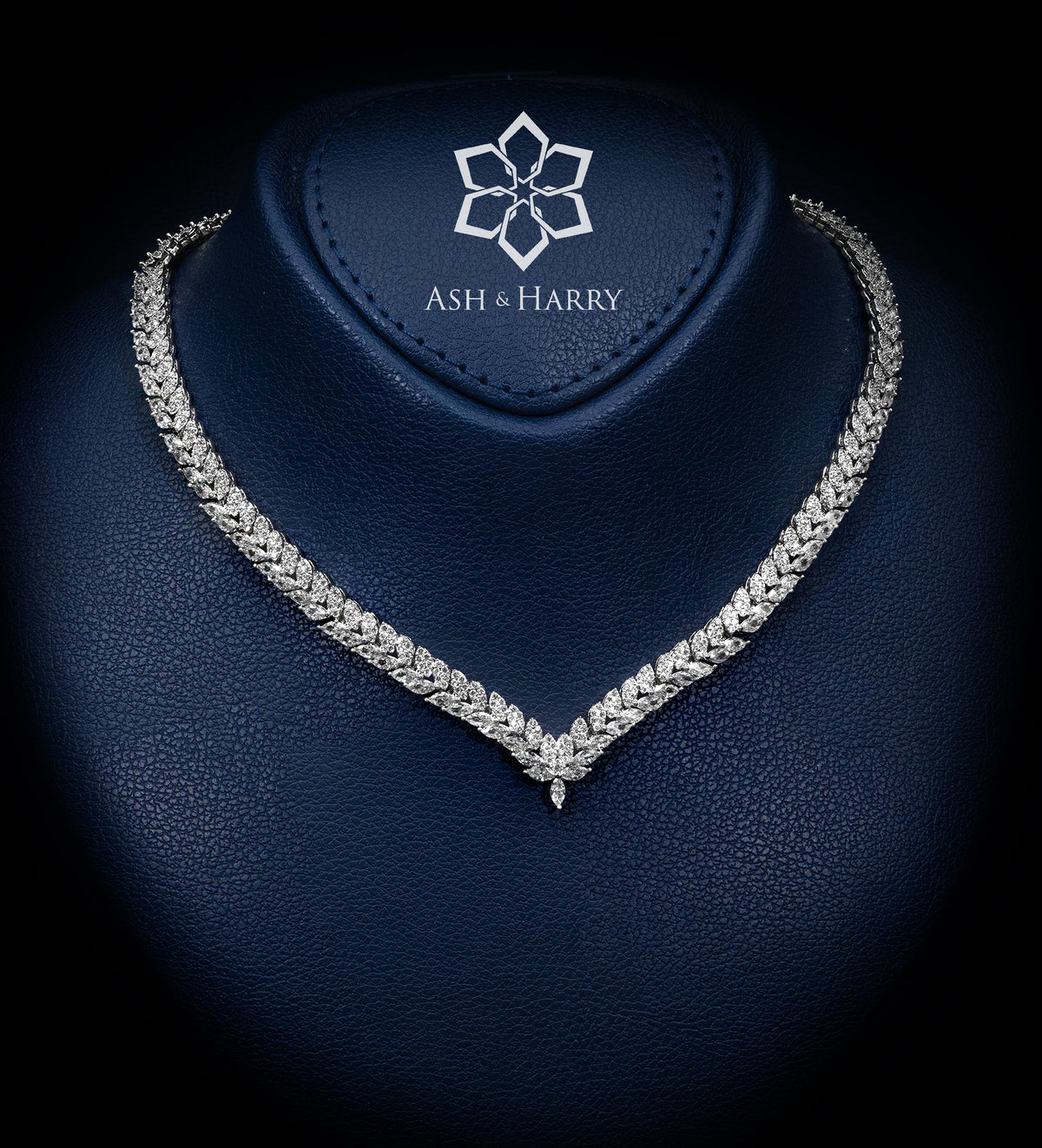 Nour Modern White Luxury Bridal Full Set with Brilliant - Cut Simulated Diamonds, Rhodium Plated - Ash & Harry