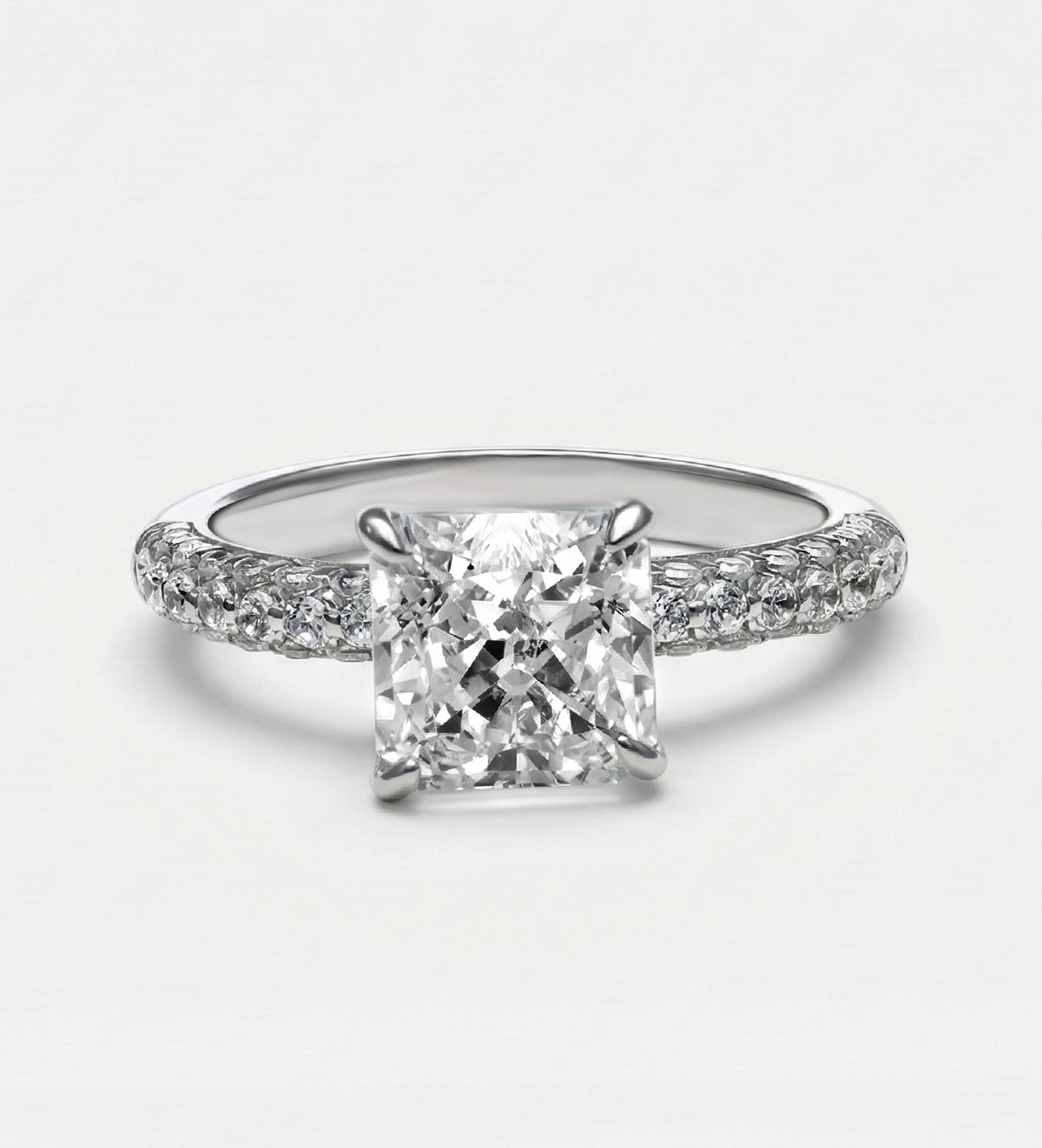 Nova Solitaire Band in 925 Silver with High - Quality White Simulated Diamonds - Ash & Harry