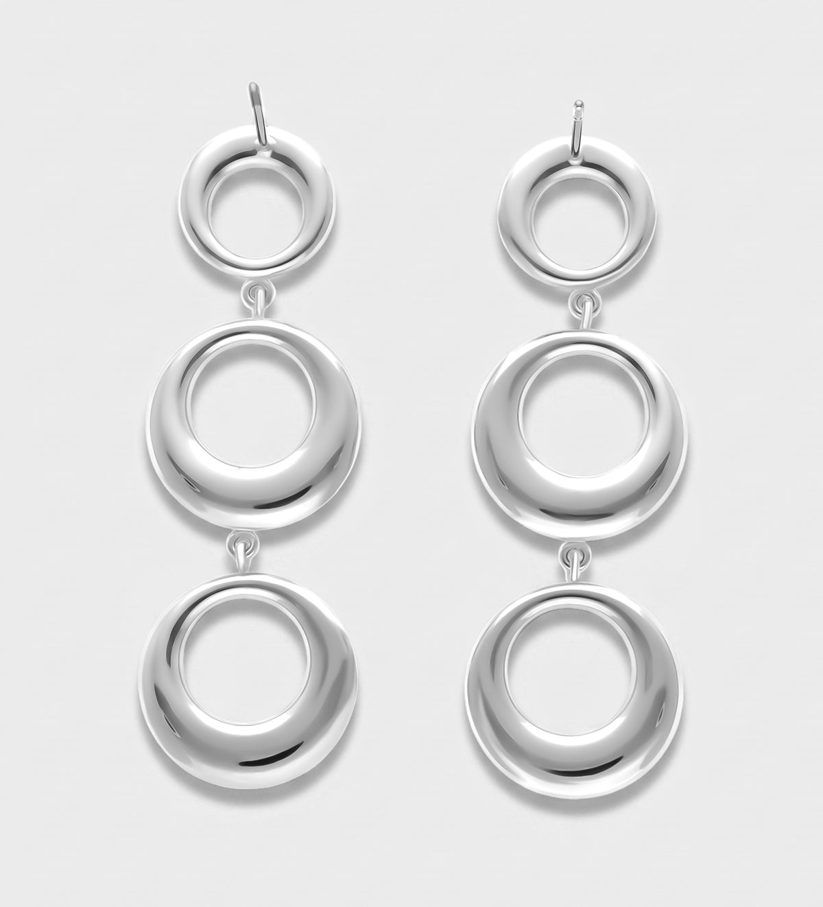 Orbit Energy Drop Earrings in Silver - Ash & Harry