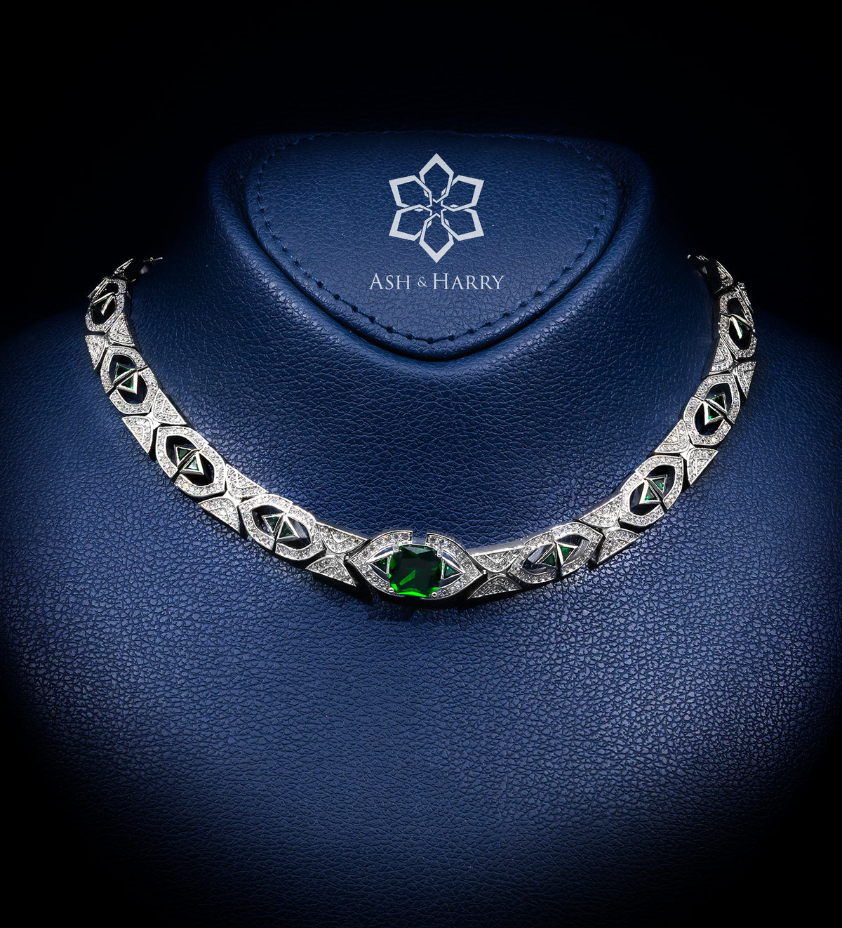 Pavé Arc Signature Set in High Quality Simulated Diamonds Rhodium Plated - Ash & Harry