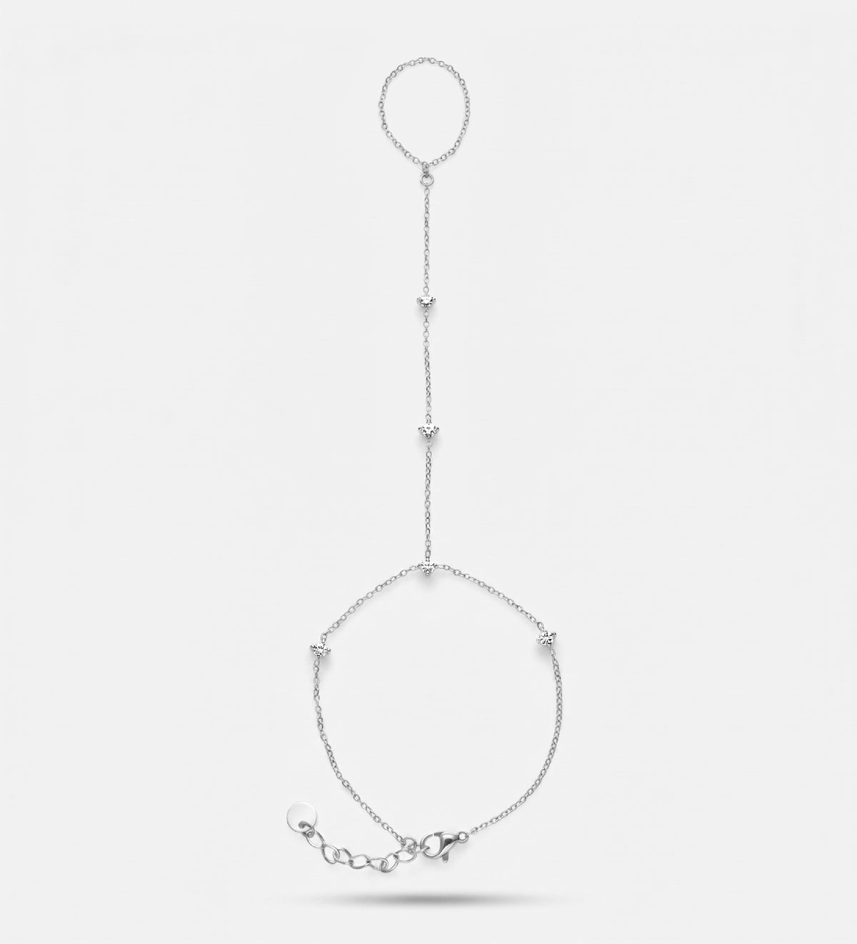 Rania Hand Chain in Silver - Ash & Harry