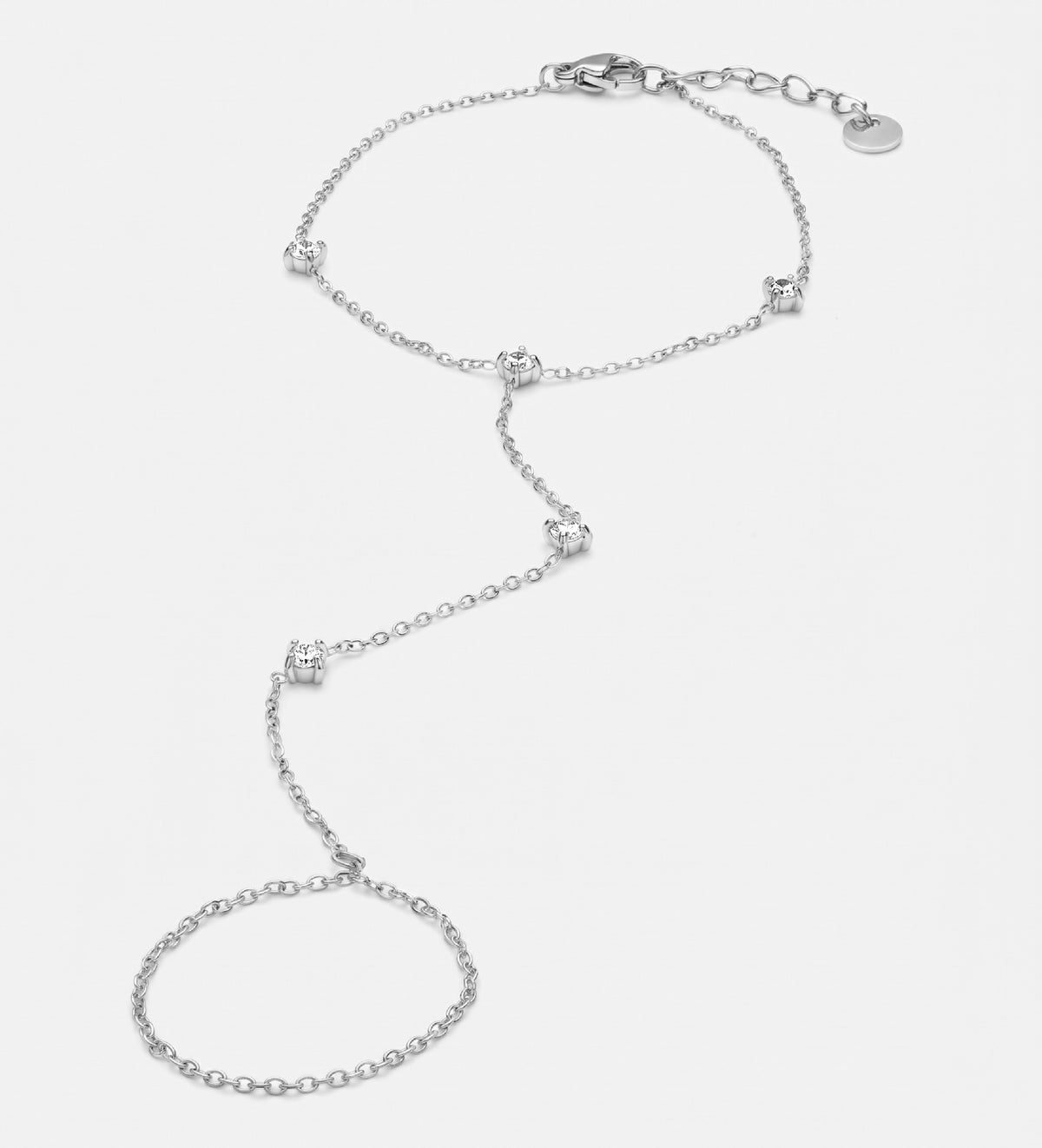 Rania Hand Chain in Silver - Ash & Harry