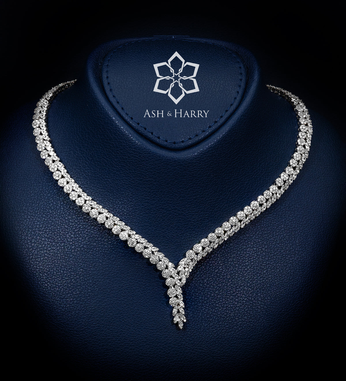 Roya White Luxury Bridal Full Set with High - Quality Simulated Diamonds in Rhodium Plated Finish - Ash & Harry