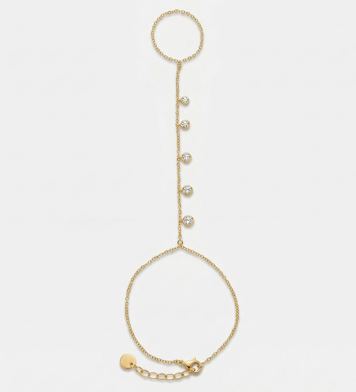 Stardrop Cascade Hand Chain With High Quality Simulated Diamonds - Ash & Harry