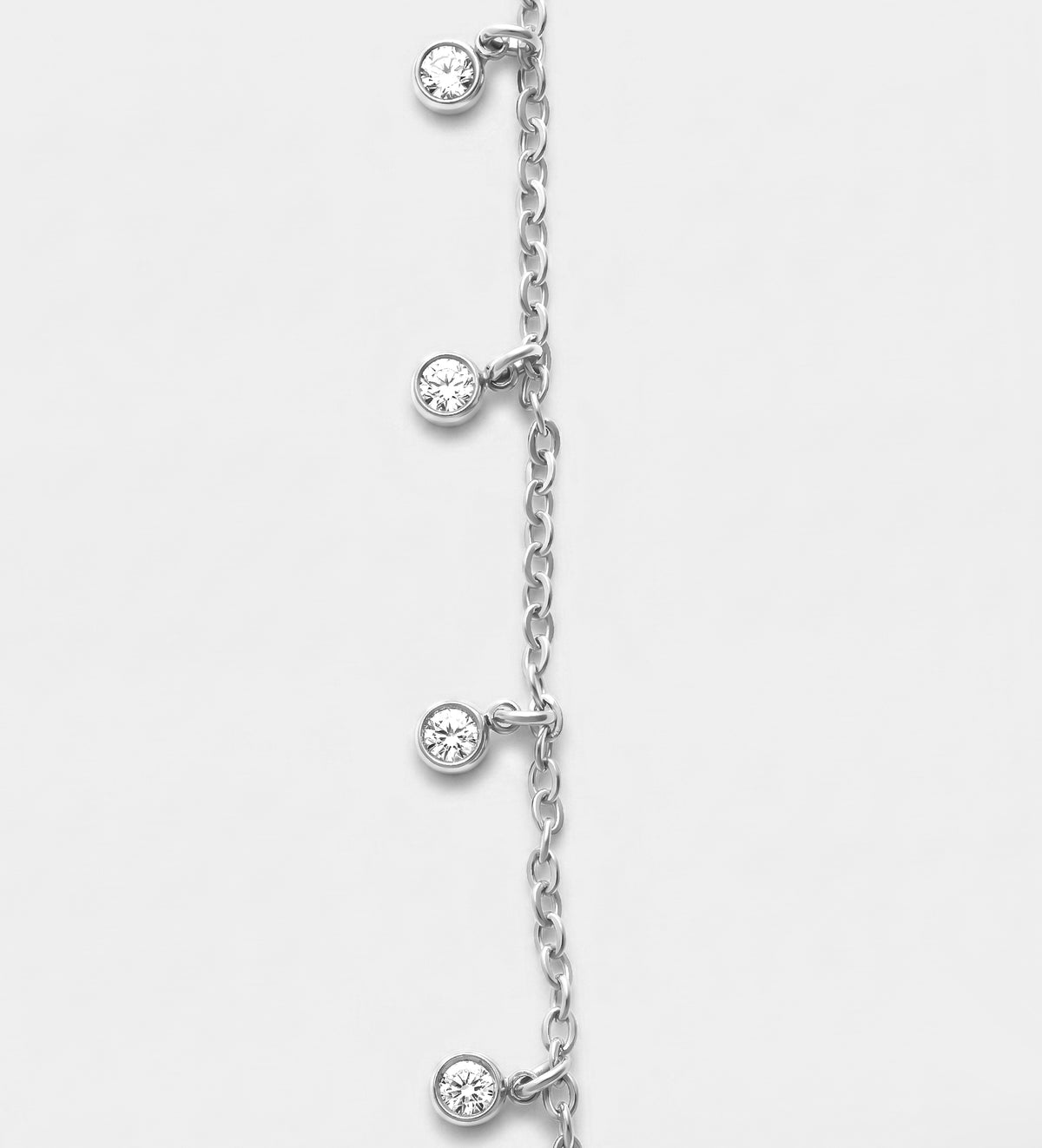 Stardrop Cascade Hand Chain in Silver With High Quality Simulated Diamonds - Ash & Harry
