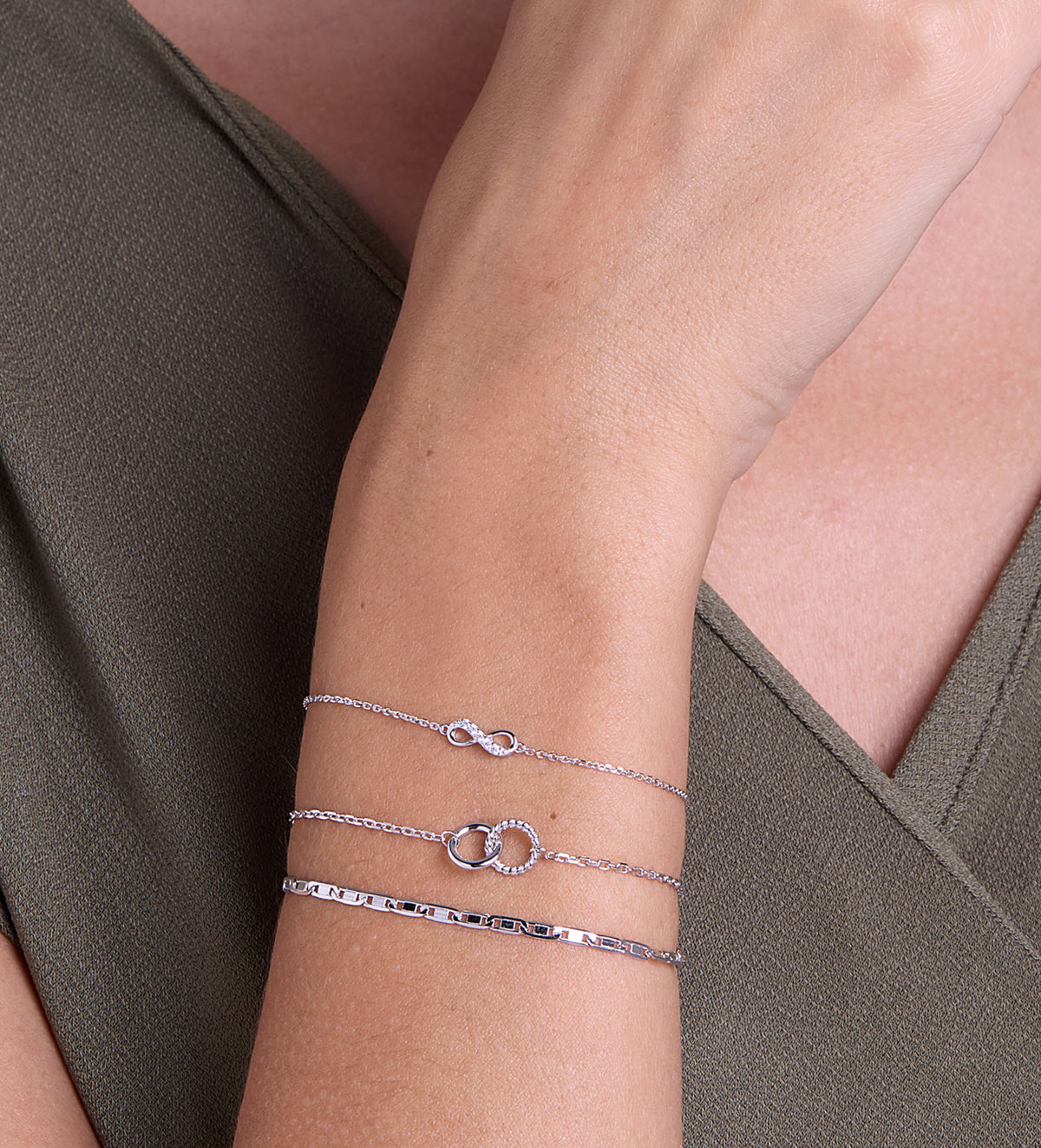 Anchor Chain Bracelet in Rhodium Plating on 925 Silver - Ash & Harry