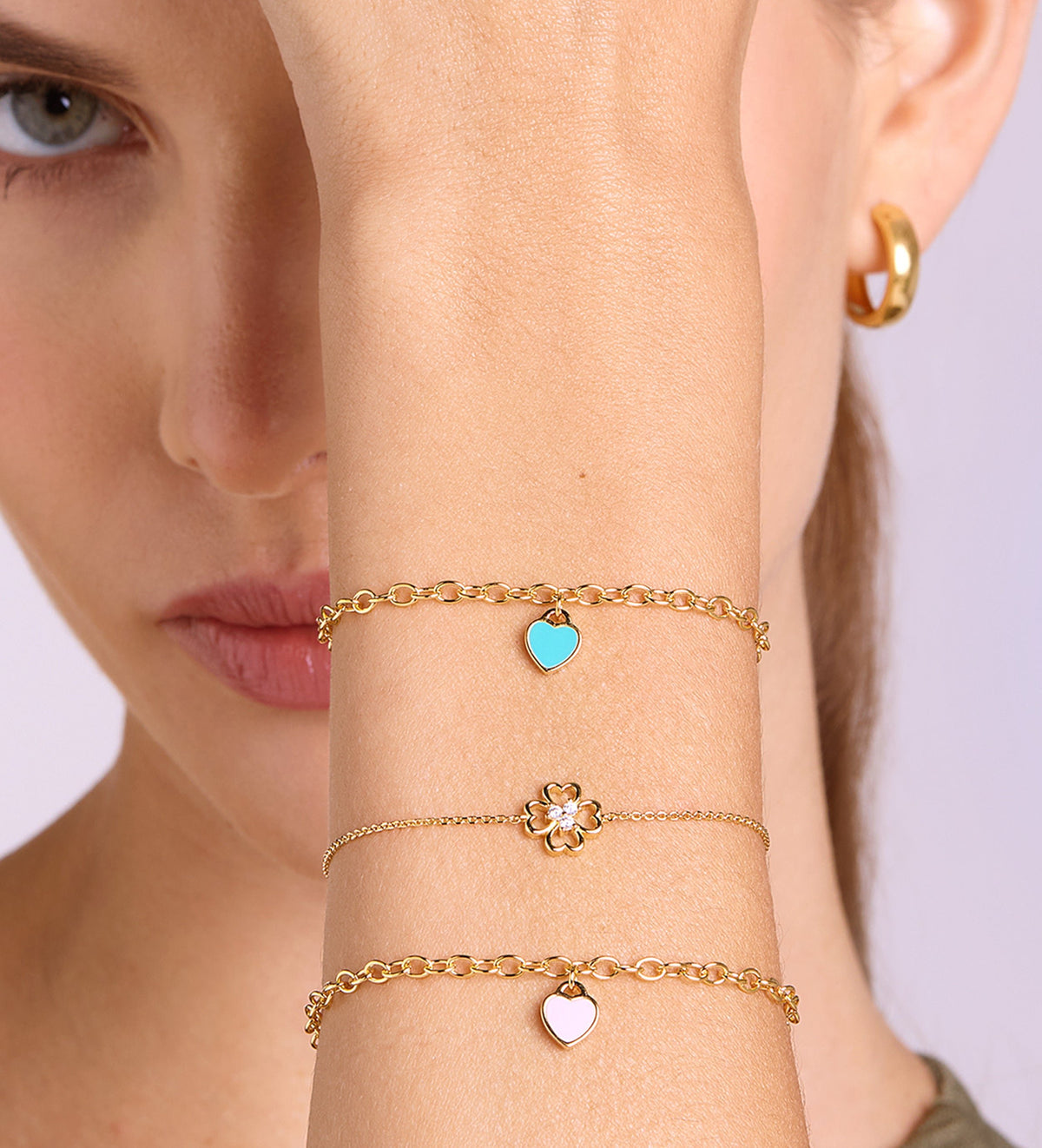 Lucky Clover Bracelet in 18k Gold Plating on 925 Silver - Ash & Harry