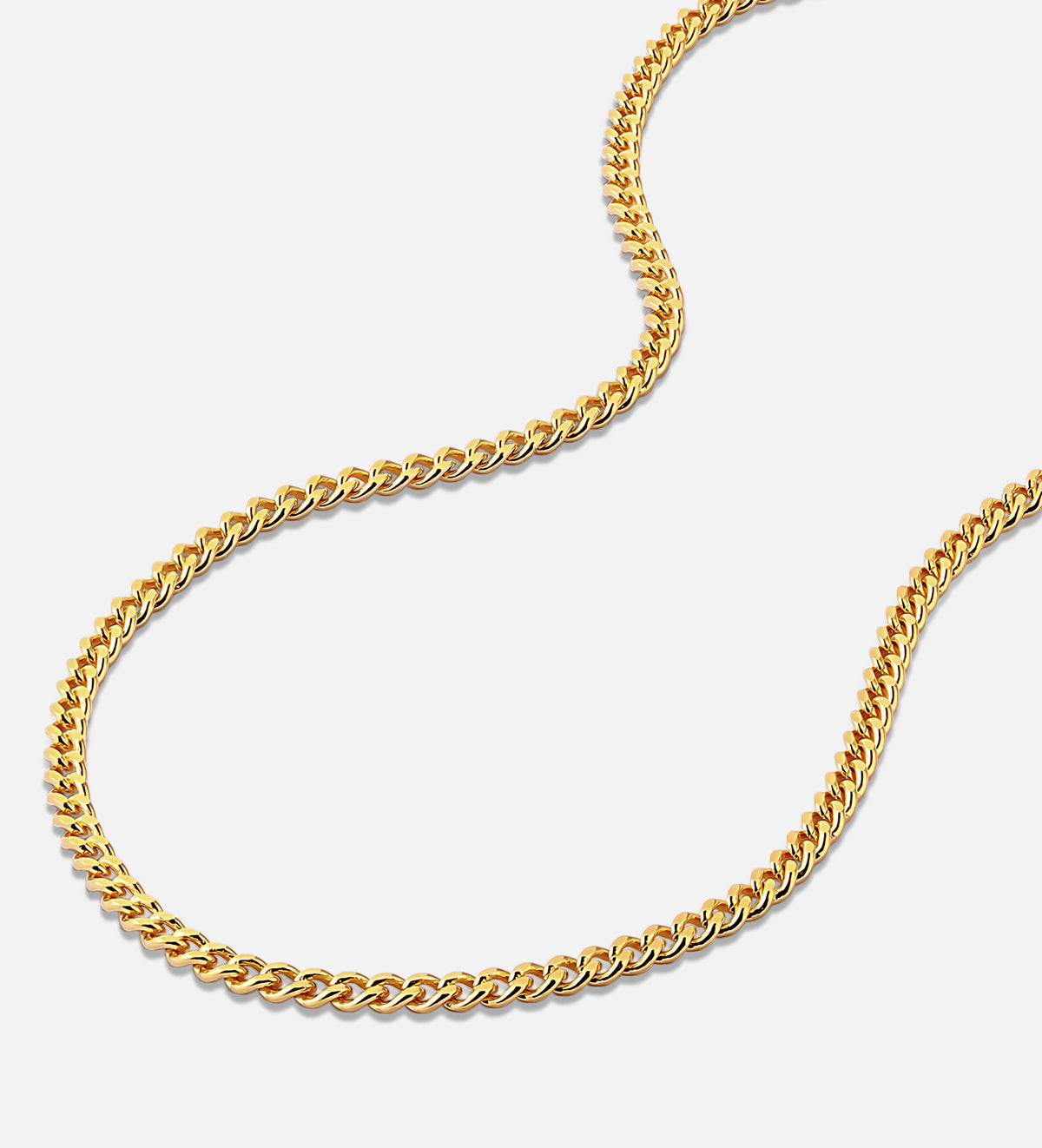 Curb Chain Necklace in 18k Gold Plating on 925 Silver - Ash & Harry