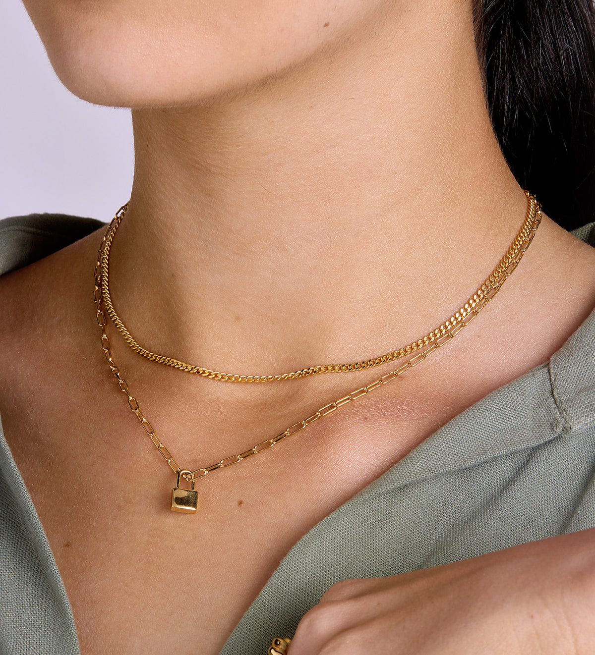 Curb Chain Necklace in 18k Gold Plating on 925 Silver - Ash & Harry