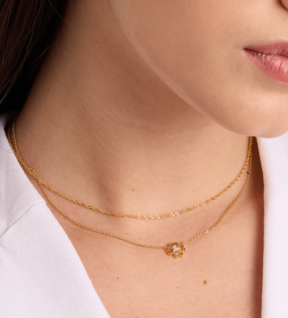 Rope Chain Necklace in 18k Gold Plating on 925 Silver - Ash & Harry