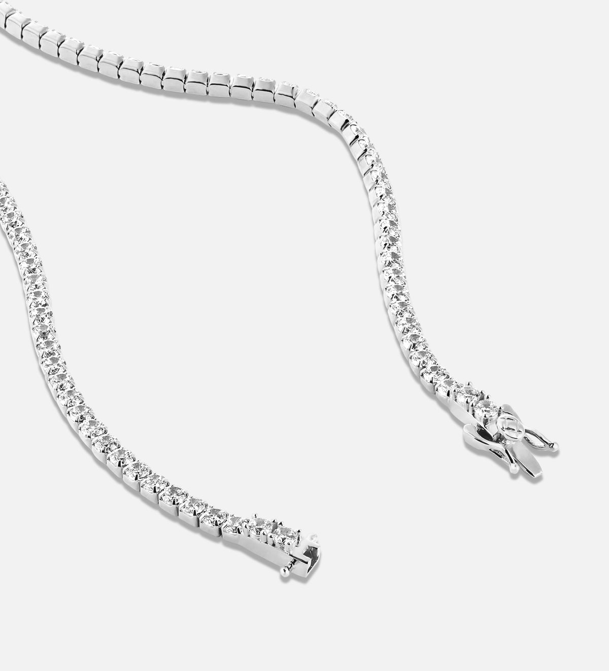 Tennis Necklace in Rhodium Plating on 925 Silver - Ash & Harry