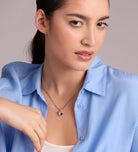 Heart Necklace in Rhodium Plating on 925 Silver - Ash & Harry