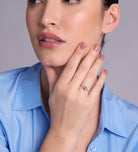 Dew Drops Open Ring in Rhodium Plating on 925 Silver - Ash & Harry